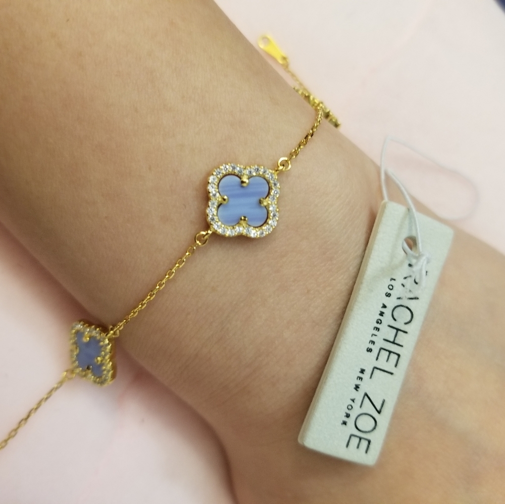 Rachel Zoe clover dreamy blue bracelet